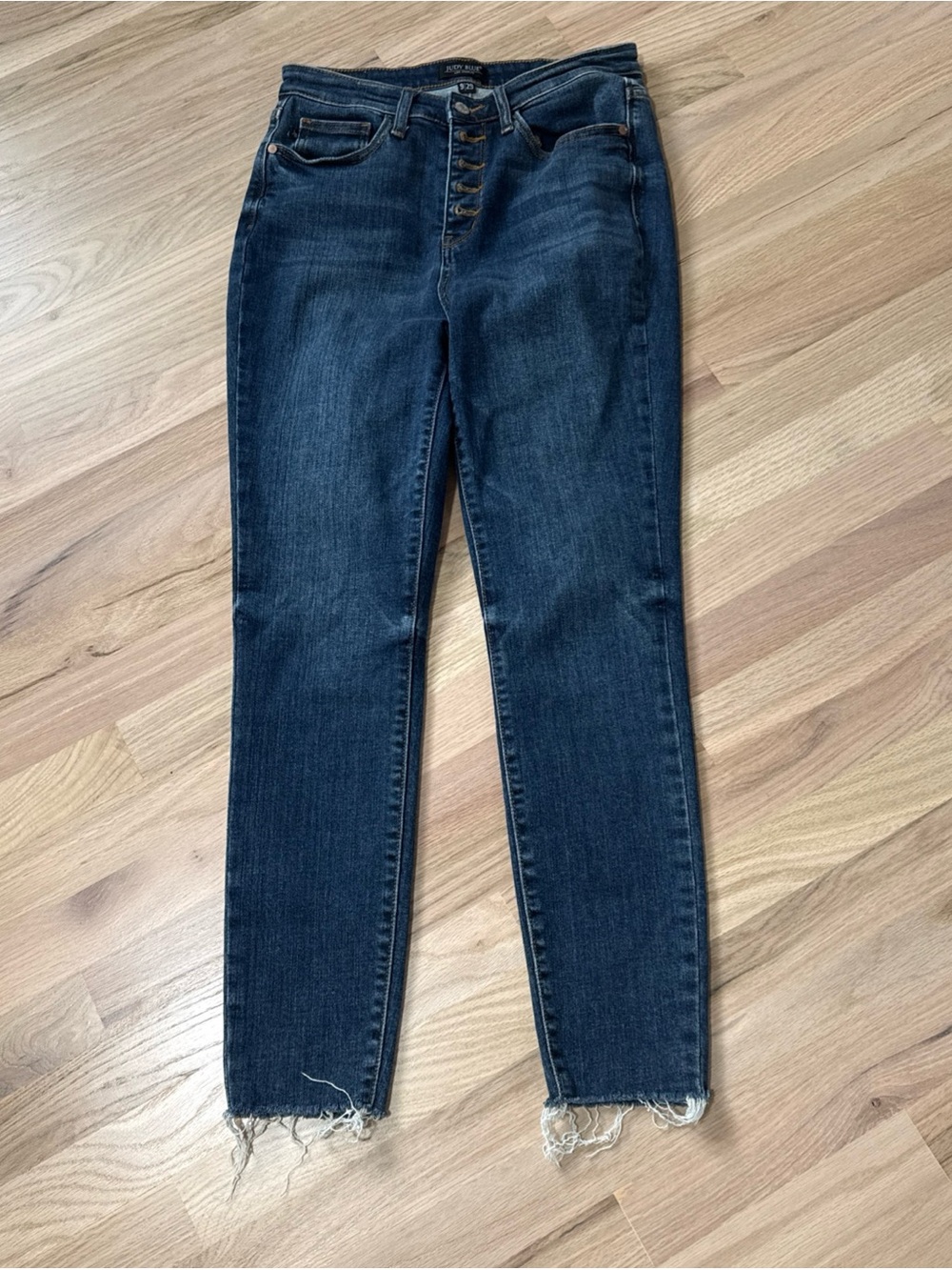 JUDY BLUE High Rise Button Fly Skinny Fit Stretch Denim Jeans Women's Size 9/29